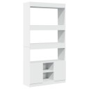  Highboard hvit 92x33x180 cm konstruert tre