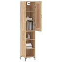 vidaXL Highboard sonoma eik 34,5x34x180 cm konstruert tre 8720845497460