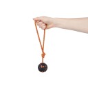 Non Stop Dogwear Dog Ball On Rope 60X60Mm Orange/Black 60X60 Mm