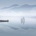 Blue silence Plakat Plakat / 70x70cm
