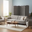6 panelers foldbar skjerm – elegant romdeler