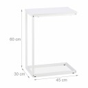 C formet sidebord Hvit