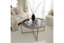 Rowman Sofabord 83 cm Rundt - Gull / Smoke farget