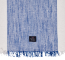 Spisebrikke med frynser 40x50 cm blå hvit