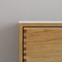 CPH Tapwork Soho 160R - MKII, skap i naturlig eik inkludert matt hvit SolidTec-vask