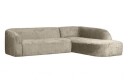 Bepurehome Sloping Corner Sofa Right Velvet wheatfield