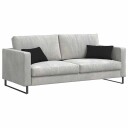  Sofaputer 2 pcs Svart 50 x 30 cm stoff