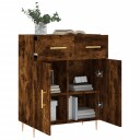 vidaXL Skjenk røkt eik 69,5x34x90 cm konstruert tre
