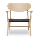 Carl Hansen & Søn CH22 Eik Hvitoljet / Seteflett Svart