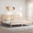 vidaXL Sengeramme med hodegavl 6FT Super King heltre 8720845992361
