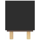 vidaXL TV-benk svart 80x30x40 cm heltre furu og naturrotting