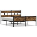  Sengeramme uten madrass røkt eik 150x200 cm konstruert tre 8721158378279