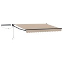 vidaXL Elektrisk Utrekkbar Markise Beige og Antrasitt 2,5 x 2 m