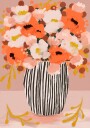 Striped Vase Blooms  Poster Plakat / 50x70cm