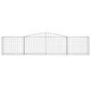 vidaXL Gabionkurver buede 4 stk 400x50x80/100 cm galvanisert jern