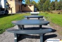 Parkmøbelsett Ovalt Lakkert Betong HeBlad