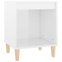 vidaXL Nattbord høyglans hvit 40x35x50 cm konstruert tre