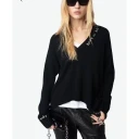 Zadig & Voltaire Dame Strikkevarer Svart M,