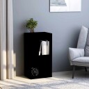 Bokhylle svart 40x30x76,5 cm konstruert tre
