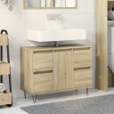  Baderomsskap høyglans hvit 80x33x60 cm konstruert tre