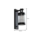 Lindby - Yrene Fluted Utendørs Vegglampe w/Sensor Svart