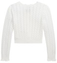 Polo Ralph Lauren Cardigan   Strikk   Hvit m. Hullmønster   Polo Ralph Lauren   2 år 92   Cardigan