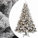 vidaXL Kunstig sammensatt juletre 150 cm 150 LED-lys Varmhvit