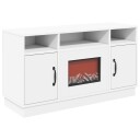 vidaXL Elektrisk peis Hvit 100 x 33 x 55 cm Konstruert tre