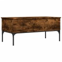  Salongbord røkt eik 100x50x45 cm konstruert tre og metall 8721012479524