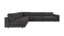 Rowico Home Duncan hjørnesofa åpen V Mørkegrå Robin 66 345 x 216 x 78 cm Grå