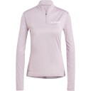 adidas Terrex Multi Half Zip Langermet T skjorte Dame Lilla XL