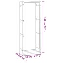 Vedstativ stål matt 50x28x132 cm - sort