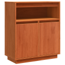  Serviesskap Veggmontert Voksbrun 70 x 34 x 80 cm Heltre furu