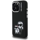 Karl Lagerfeld MagSafe Silikon Mobildeksel med Choupette Skisse for iPhone 16 Pro Max - Svart