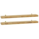 vidaXL Vegghyller 2 stk 90x15x6 cm heltre teak