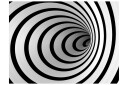 Fototapet Black And White 3D Tunnel 250x193 - Artgeist sp. z o. o.