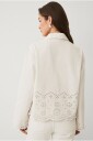 Ellos Collection   Jakke med broderie anglaise   Hvit