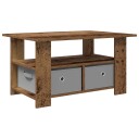  Kaffebord med skuff Gammelt tre 77 x 55 x 42 cm Konstruert tre