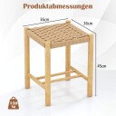Spisekrakksett Gummitreramme og flettet papirsete 36 x 36 x 45 cm