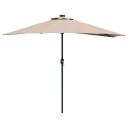 vidaXL Hageparasol Gråbrun 294 x 150 x 224 cm stoff