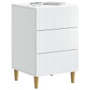  Nattbordskap med skuff Hvit 43 x 41 x 66,5 cm Konstruert tre