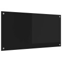  Kjøkkenbakplate Svart 100 x 50 cm herdet glass
