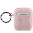 Karl Lagerfeld Karl Lagerfeld Kla2pgchpp Airpods 1/2 Deksel Rød/Rosa Monogram Choupette Head