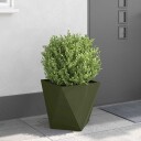 vidaXL Plantekassed 2 pcs Olivengrønn 40 x 40 x 40 cm Stål