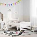  Sengestamme med madrass Hvit 80 x 200 cm Massiv furu