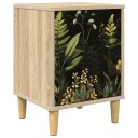 vidaXL Nattbordskap RHENEN Sonoma eik 36 x 33 x 50 cm Konstruert tre