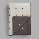 Røros Tweed Ullpledd Pastille Svart and Hvit