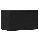  Oppbevaringsboks med lokk Svart Eik 60x35x35 cm Konstruert Tre