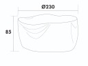 Hillerstorp Møbelbeskyttelse Til runde møbelgrupper D230 cm H85 cm Grå