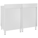 vidaXL Kommersielt arbeidsbord med skap 120x60x96 cm rustfritt stål